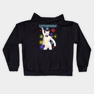 Fiebre de Gato por la Noche Kids Hoodie